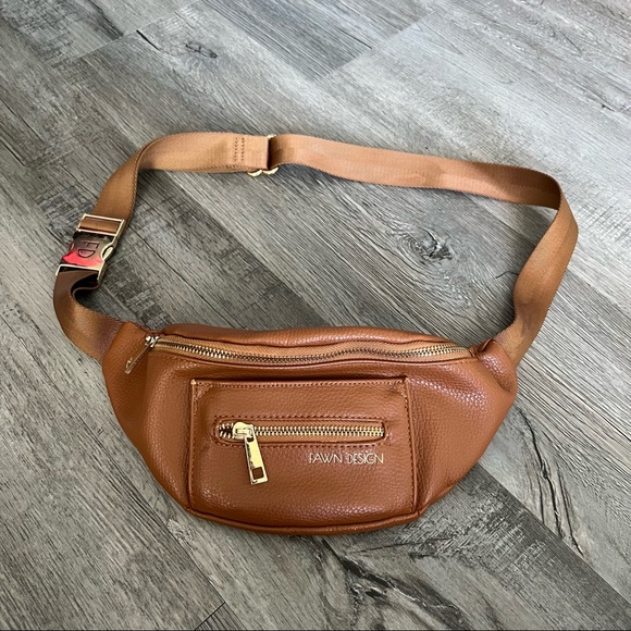 Fawn Design Handbags - Fawn Design brown faux leather fanny pack/belt bag